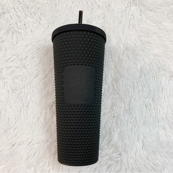 Disneyland Geometric studded Starbucks Tumbler with Straw matte Black 24oz - Picture 2 of 10